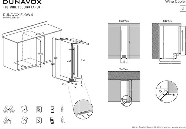 Встраиваемый винный шкаф Dunavox DAUF-9.22MB (preview 6)