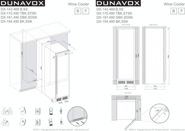 Винный шкаф Dunavox DX-143.468MB (фото 7) Винный шкаф Dunavox DX-143.468MB (preview 7)