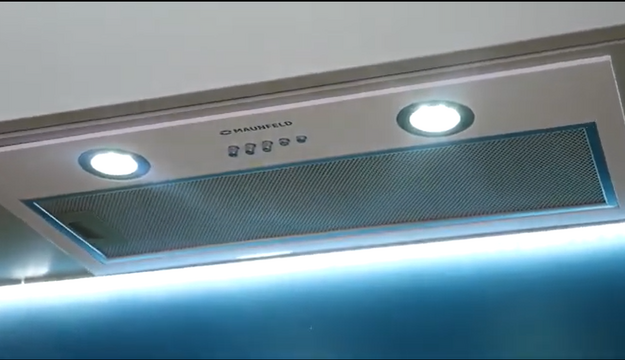 Встраиваемая вытяжка MAUNFELD TRAPEZE 601GG черный (video 2)