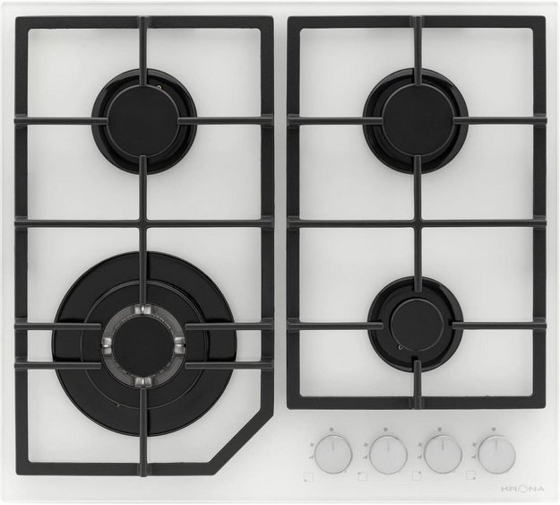 Газовая варочная панель KRONA NEBEL 60 WH W (preview 1)