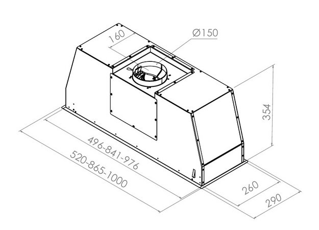 Вытяжка Pando PRO/52 INOX V. 830 (preview 3)
