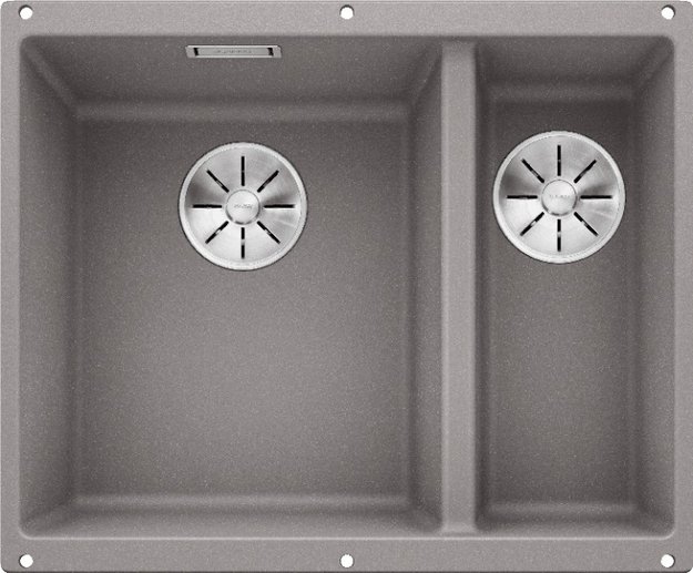 Мойка BLANCO SUBLINE 340/160-U Silgranit алюметаллик, чаша слева (фото 1) Мойка BLANCO SUBLINE 340/160-U Silgranit алюметаллик, чаша слева (preview 1)