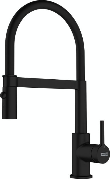 Смеситель Franke Lina Semi-pro с выдвижным шлангом черный матовый (preview 1)