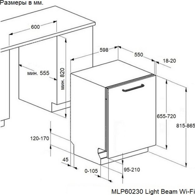 Встраиваемая посудомоечная машина Maunfeld MLP60230 Light Beam Wi-Fi (preview 15)