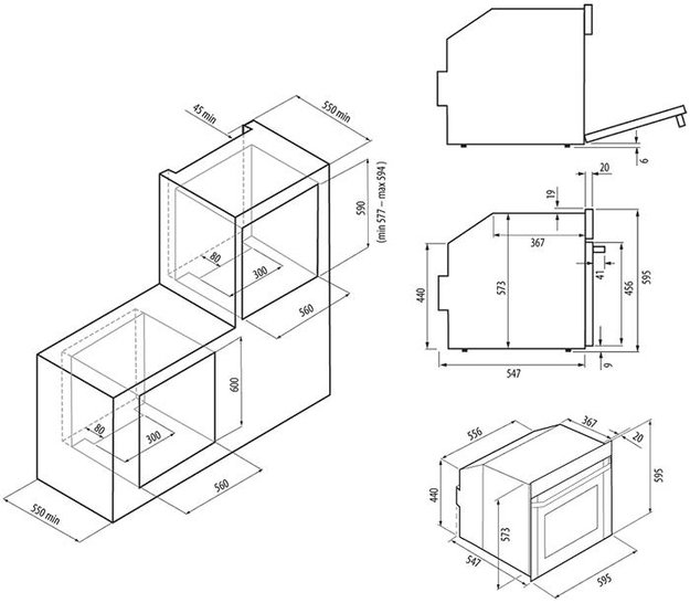 Электрический духовой шкаф KRONA MAGNETE 60 BL/BL (preview 11)
