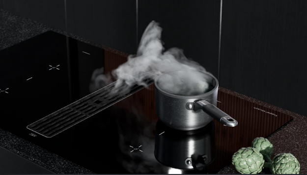 Индукционная варочная поверхность с вытяжкой Kuppersbusch KMI 12850.0 SR-S Black Chrome (preview 4)