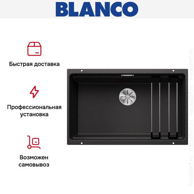 Мойка BLANCO ETAGON 700-U Silgranit антрацит (preview 11)