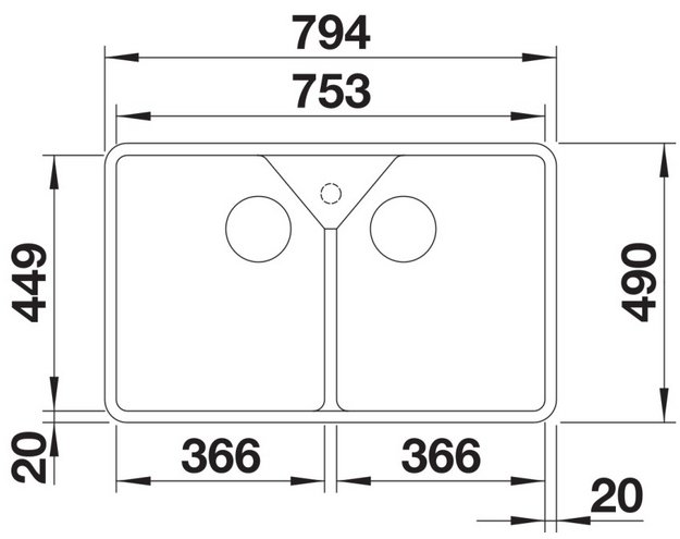 Мойка BLANCO VILLAE Double глянцевый белый (preview 4)