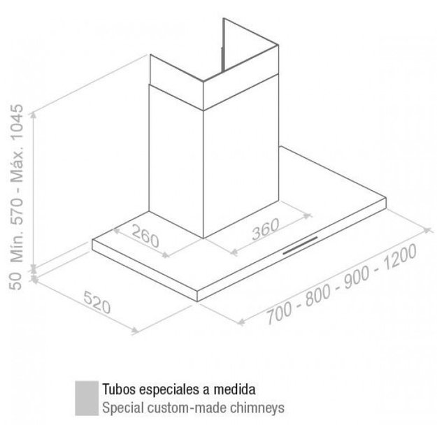Вытяжка Pando P-401/70 IX 1250 ECO SEC (preview 3)