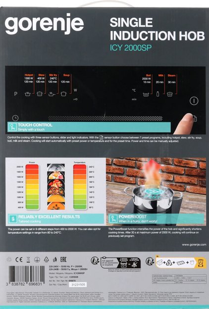 Индукционная варочная панель Gorenje ICY 2000 SP (preview 16)
