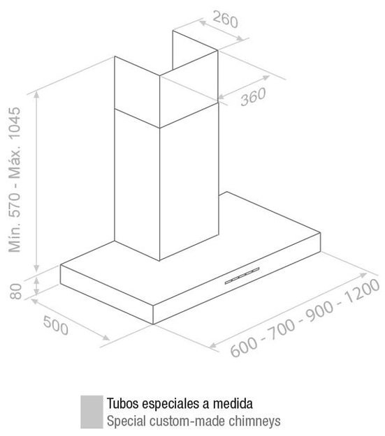Вытяжка Pando P-828/60 IX 850 SEC (preview 2)
