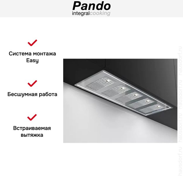 Встраиваемая вытяжка Pando GTI/810 INOX V.1550 ECO EXT (preview 6)
