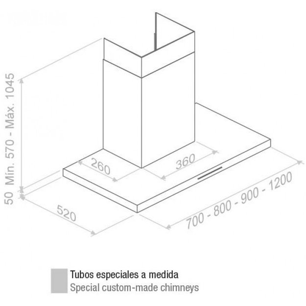 Вытяжка Pando P-401/70 IX 1050 SEC PLUS (preview 3)