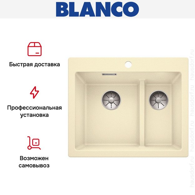 Мойка Blanco PLEON 6 Split SILGRANIT PuraDur жасмин (preview 5)