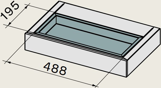 Ёмкость для растений Falmec для полки 60 см KACL.459#3F (preview 1)