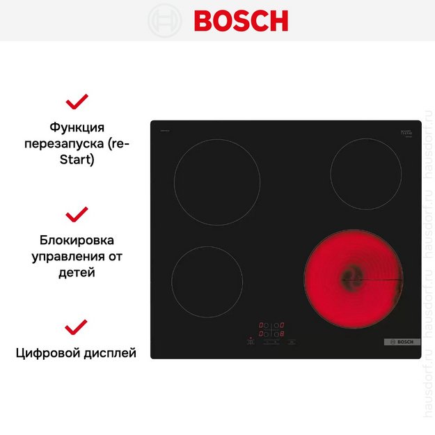 Электрическая варочная панель Bosch PKE611BA2E (preview 4)