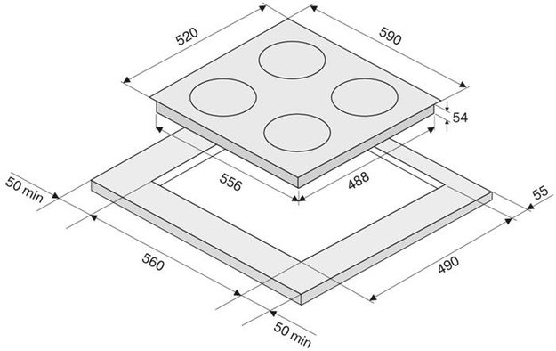 Индукционная варочная панель KRONA ORIGANO 60 BL (preview 7)