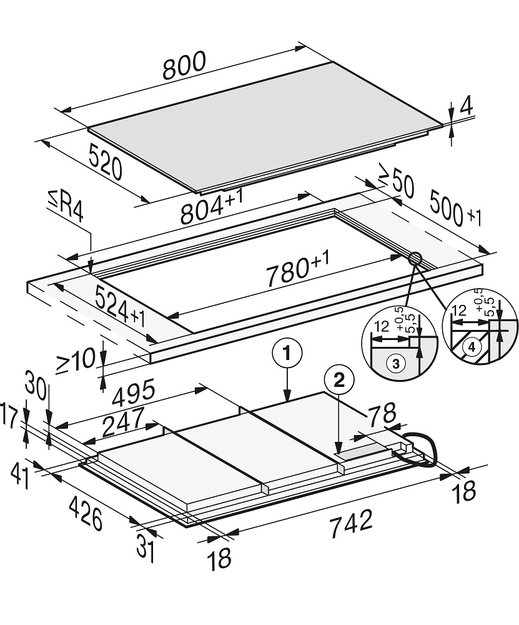 Варочная панель Miele KM 7878-1 FL Diamond (фото 3) Варочная панель Miele KM 7878-1 FL Diamond (preview 3)