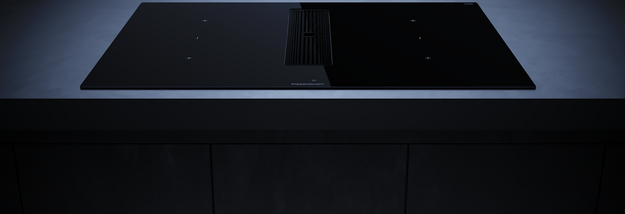 Индукционная варочная панель с вытяжкой Kuppersbusch KMI 8350.0 SR Black Chrome (preview 2)