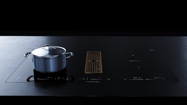 Варочная панель с вытяжкой Kuppersbusch KMI 8590.0 SR Gold (preview 4)