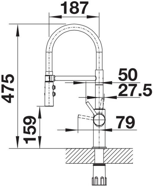 Смеситель Blanco CATRIS-S Flexo черная сталь (preview 5)