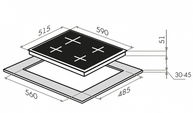Газовая варочная панель MAUNFELD EGHG.64.33CBGI.R/G (preview 2)