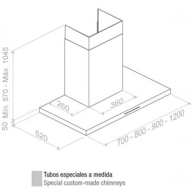 Вытяжка Pando P-401/90 IX V.750 SEC 230/50 (preview 3)