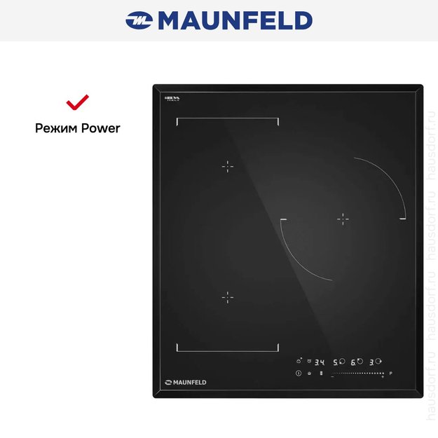 Индукционная варочная панель Maunfeld CVI453SBBK LUX Inverter (фото 8) Индукционная варочная панель Maunfeld CVI453SBBK LUX Inverter (preview 8)