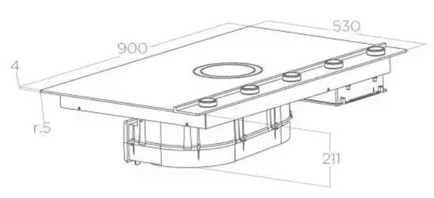 Варочная панель с вытяжкой Elica NIKOLATESLA UNPLUGGED BL/F/90 (preview 6)