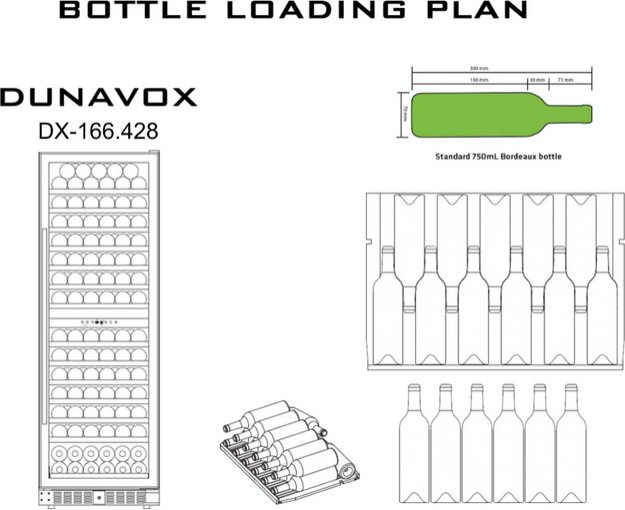 Винный шкаф Dunavox DX-166.428DMBK (preview 4)