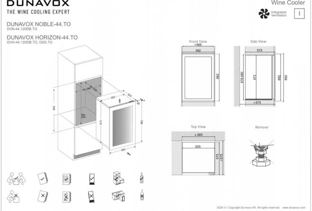 Встраиваемый винный шкаф Dunavox DVH-44.120DB.TO (фото 6) Встраиваемый винный шкаф Dunavox DVH-44.120DB.TO (preview 6)