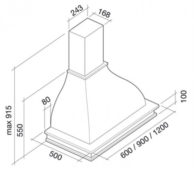 Вытяжка Falmec Iris Malizia 120 (600) S орех (preview 4)