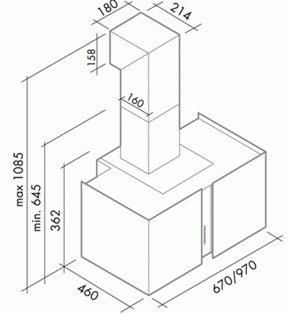Вытяжка Falmec Mirabilia Isola 67 Maia Vetro (800) ECP (preview 3)