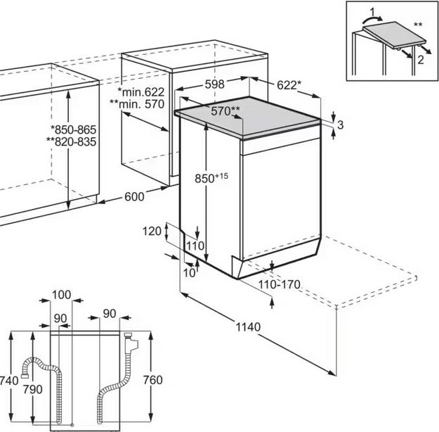 Посудомоечная машина Electrolux ESA47210SW (фото 6) Посудомоечная машина Electrolux ESA47210SW (preview 6)