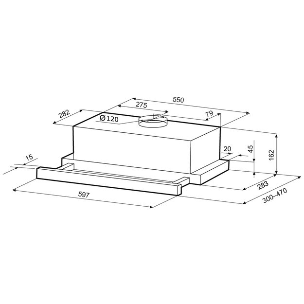 Встраиваемая вытяжка Krona GERDA T 600 inox PB (preview 15)