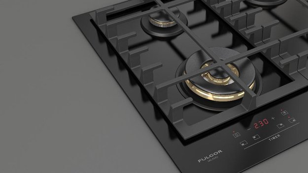 Газовая варочная панель Fulgor Milano FCLH 604 G T WK BK (preview 6)