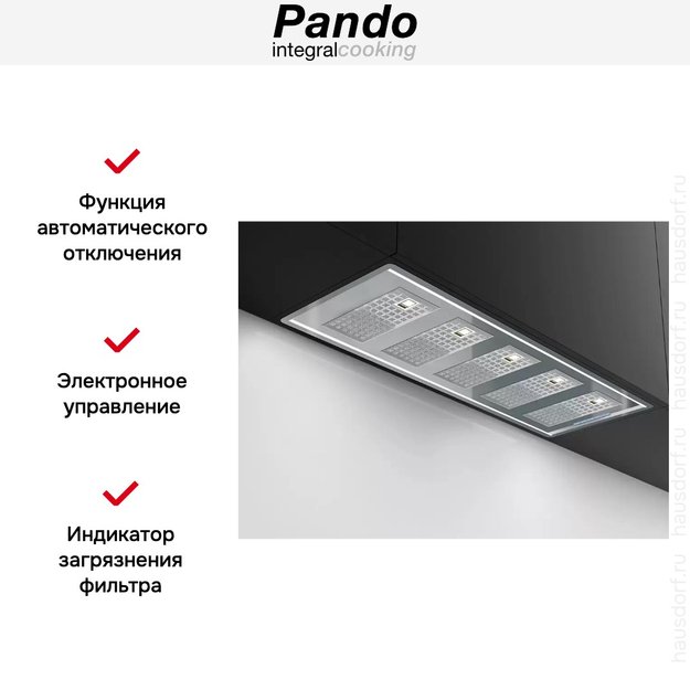 Встраиваемая вытяжка Pando GTI/810 INOX V.1050 ECO SEC PLUS (preview 6)
