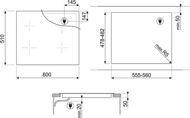 Варочная панель Smeg SIM3644N (preview 5)