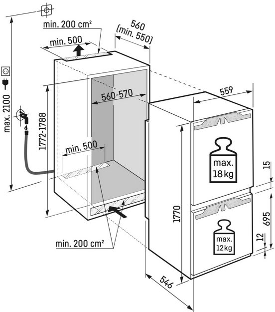 Встраиваемый холодильник Liebherr ICNbsci 5173 Peak с дефектом на корпусе (preview 4)