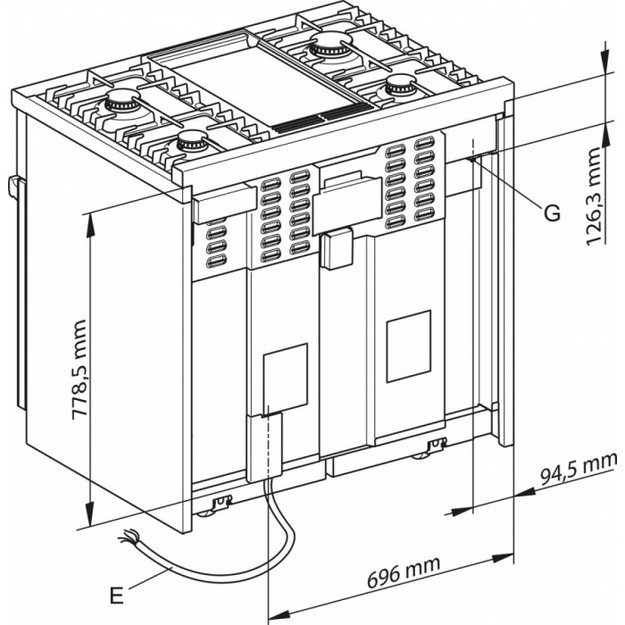 Комбинированная плита Miele HR 1936 G (серия Range Cooker) (preview 2)