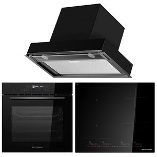 Kuppersberg (варочная панель ICI 616 + духовой шкаф HT 613 Black + вытяжка NANCY 60 Black) фото в Челябинске Kuppersberg (варочная панель ICI 616 + духовой шкаф HT 613 Black + вытяжка NANCY 60 Black) фото в Челябинске