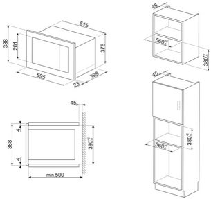 Встраиваемая микроволновая печь Smeg FMI025B3 фото 2 в Челябинске