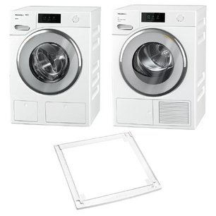 Miele White Edition (стиральная машина WWV980WPS + сушильная машина TWV780WP + монтажный элемент WTV502) фото в Челябинске Miele White Edition (стиральная машина WWV980WPS + сушильная машина TWV780WP + монтажный элемент WTV502) фото в Челябинске