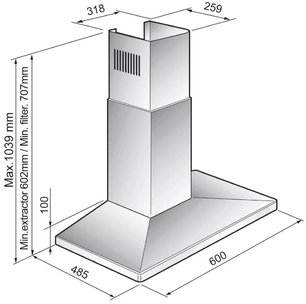 Вытяжка Кертинг KHC 6730 X фото 2 в Челябинске Вытяжка Korting KHC 6730 X фото 2 в Челябинске