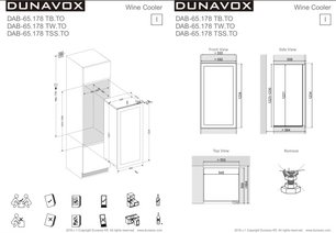 Винный шкаф Дунавокс DAB-65.178TW.TO фото 3 в Челябинске Винный шкаф Dunavox DAB-65.178TW.TO фото 3 в Челябинске