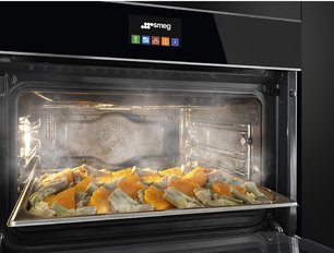 Духовой шкаф комбинированный с пароваркой Smeg SF4604PVCNX1 фото 2 в Челябинске