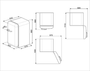 Холодильник Смег FAB10RRD2 фото 3 в Челябинске Холодильник Smeg FAB10RRD2 фото 3 в Челябинске