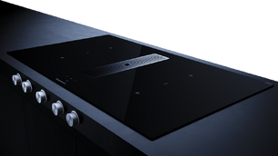 Индукционная варочная поверхность с вытяжкой Kuppersbusch с ручками из нержавеющей стали KMI 9850.1 SR-E Stainless steel фото 3 в Челябинске