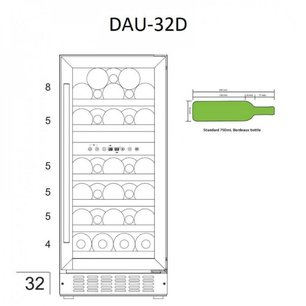 Винный шкаф Дунавокс DAU-32.78DW фото 3 в Челябинске Винный шкаф Dunavox DAU-32.78DW фото 3 в Челябинске