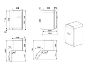 Холодильник Смег FAB5LDUJ5 фото 4 в Челябинске Холодильник Smeg FAB5LDUJ5 фото 4 в Челябинске